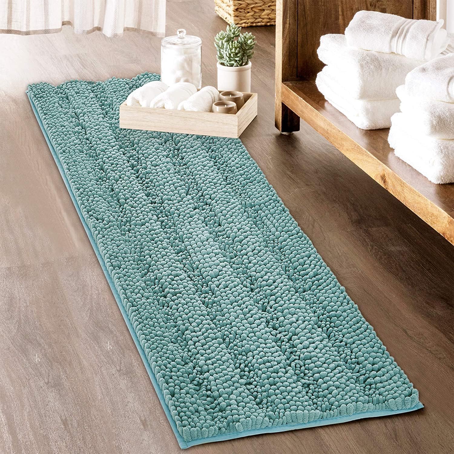 KGORGE Large Bathroom Rugs - Soft Non-Slip Quick Drying Mat