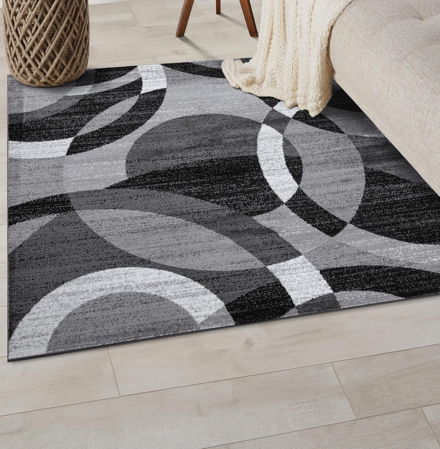 Rugshop Gray Medium Indoor Area Rug for Living Room and Office