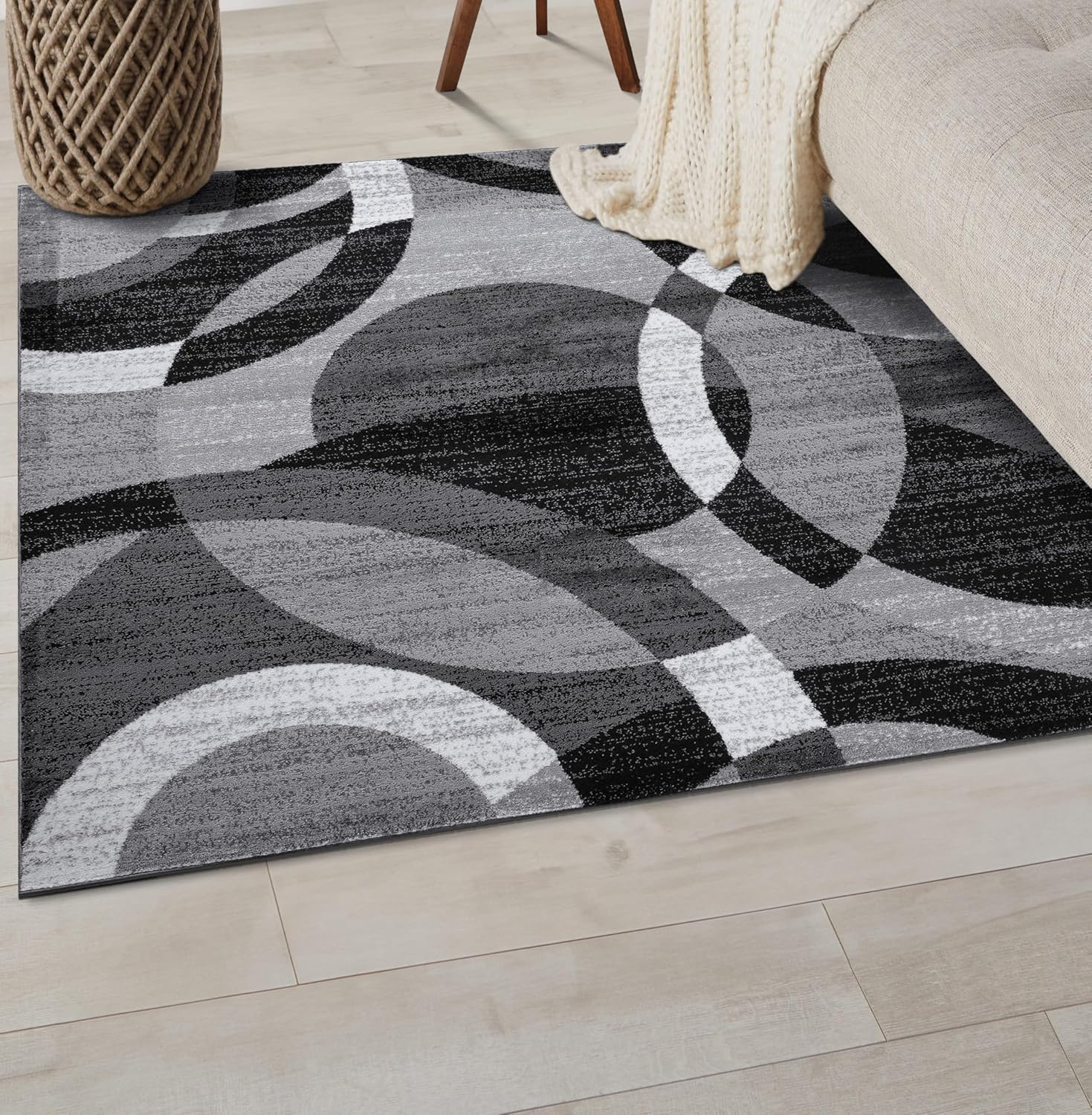 Rugshop Gray Medium Indoor Area Rug for Living Room and Office