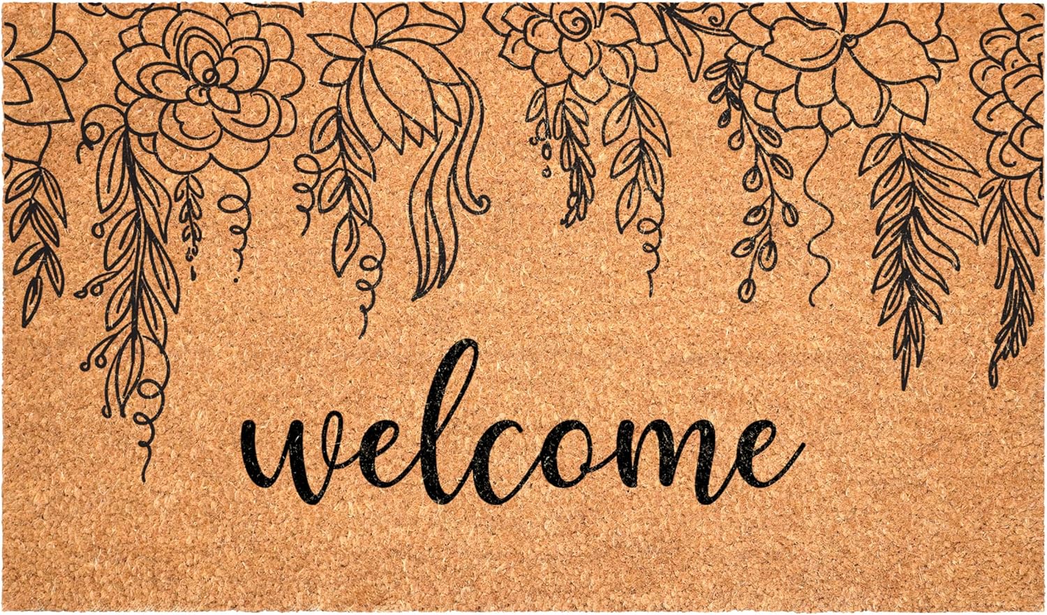 Calloway Mills Floral Vine Welcome Mat for All-Season Use