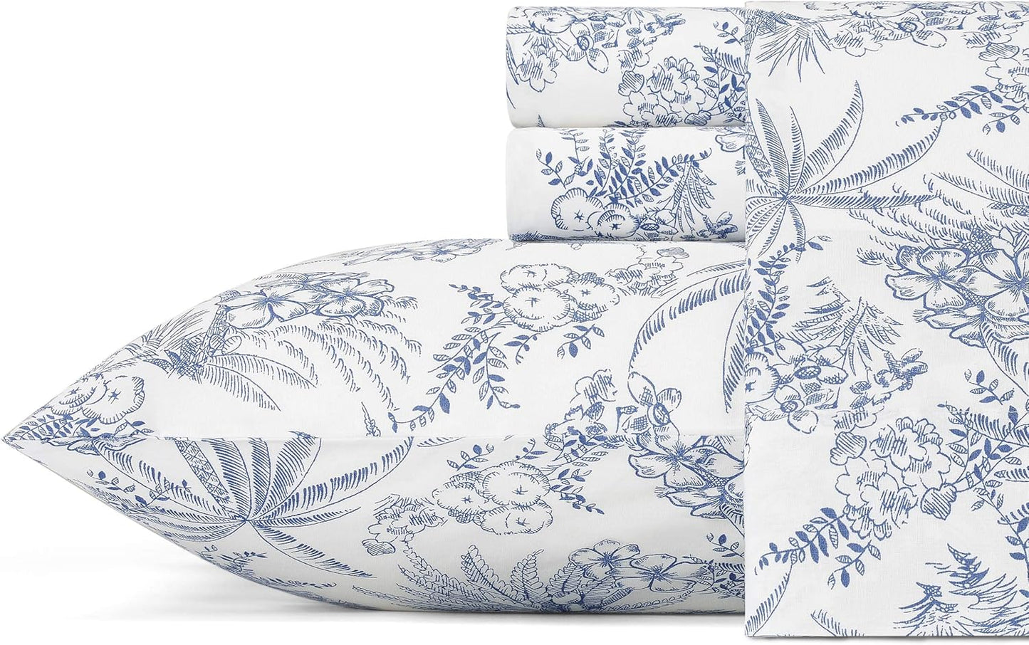 Tommy Bahama Queen Sheets Set - Crisp Cotton Percale Bedding