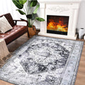 ST. BRIDGE Washable 4x6 Soft Area Rug - Non-Slip Colorful Accent