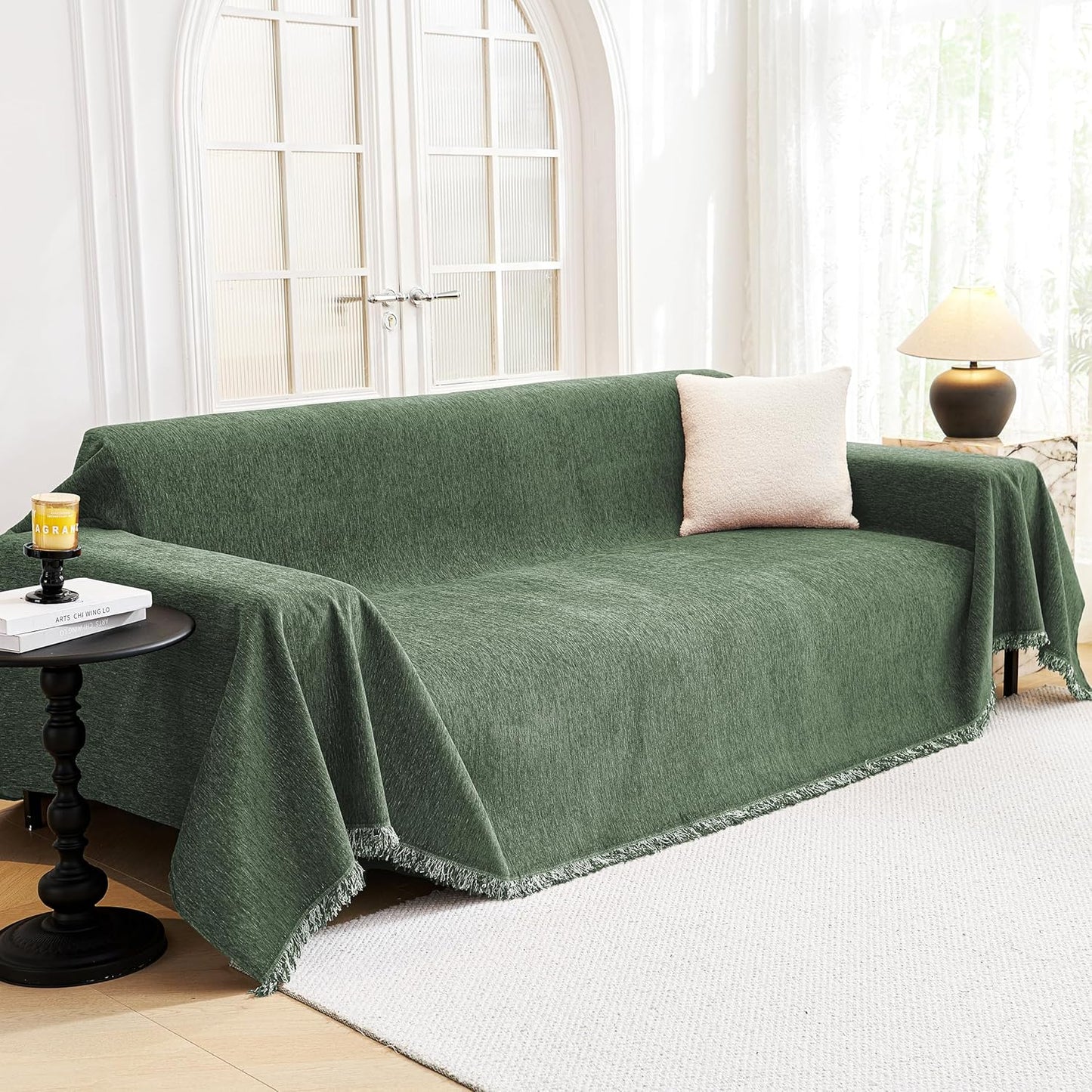 MYSKY HOME Couch Cover for Dogs - Washable Chenille Protector