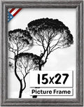 Barnwood Gray 15x27 Picture Frame.75 in Wide - Rustic Solid Wood
