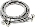 2-pack premium stainless steel washing machine hoses - durable