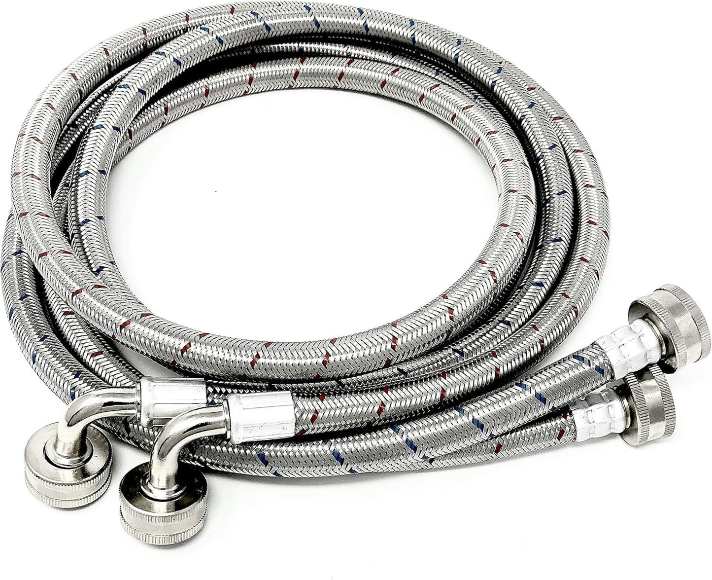 Shark Industrial 2-Pack 5FT Stainless Steel Hoses - Burst Proof - 10 Yr Warranty