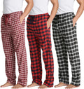 Men's Flannel Plaid Pajama Pants Set of 3 for Cozy Lounging