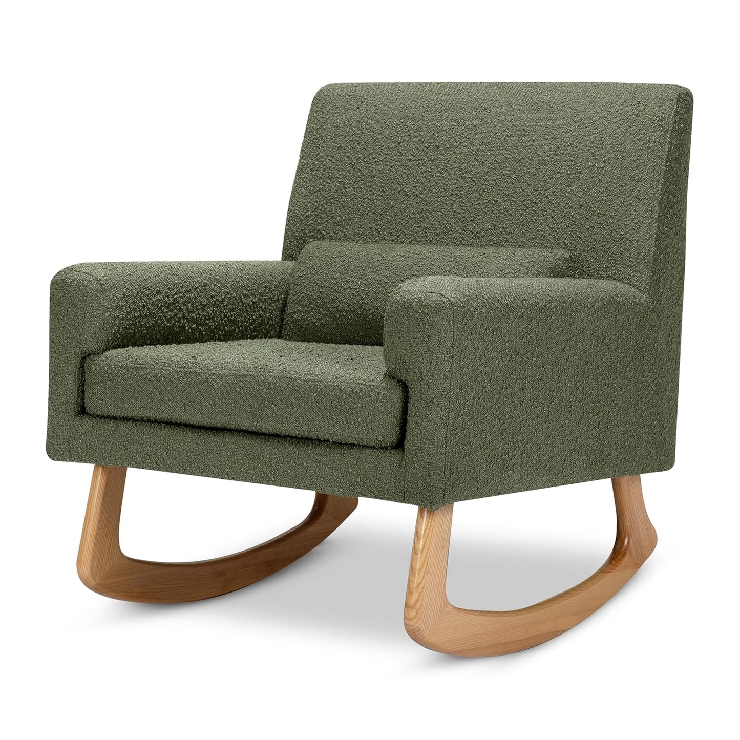 Nursery Works Sleepytime Rocker in Olive Boucle with Light Legs