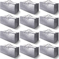 12 Pack Extra Large Moving Bags 86L Silver - Heavy Duty with Backpack
