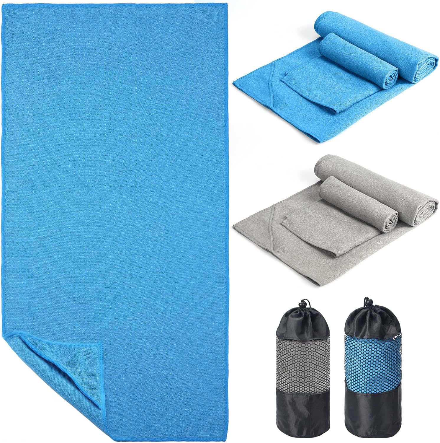 Quick Dry Yoga Towels with Corner Pockets - JellyArch