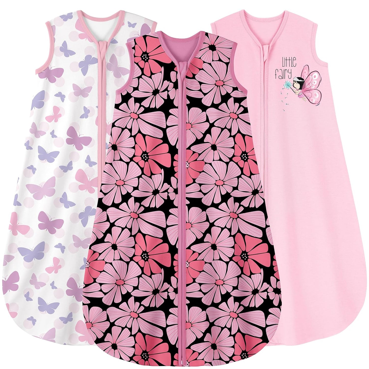 Yoofoss Baby Sleep Sack 0-6 Months Lightweight Cotton 3 Pack