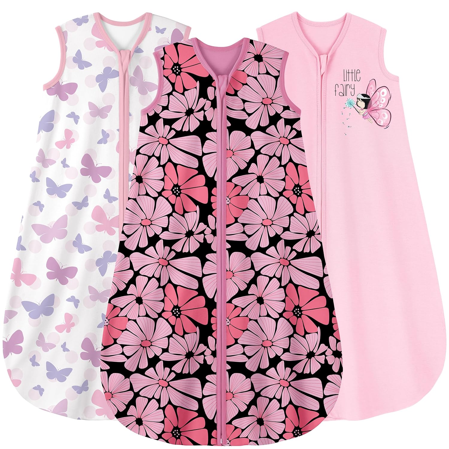 Yoofoss Baby Sleep Sack 0-6 Months Lightweight Cotton 3 Pack