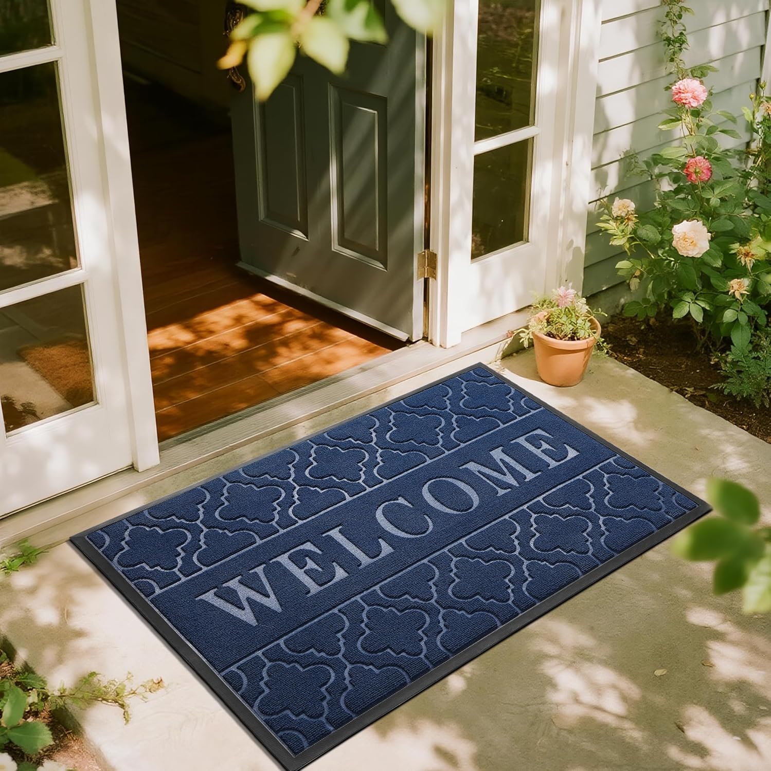 Yimobra Welcome Mat Outdoor Indoor, Heavy Duty Non-Slip Doormat