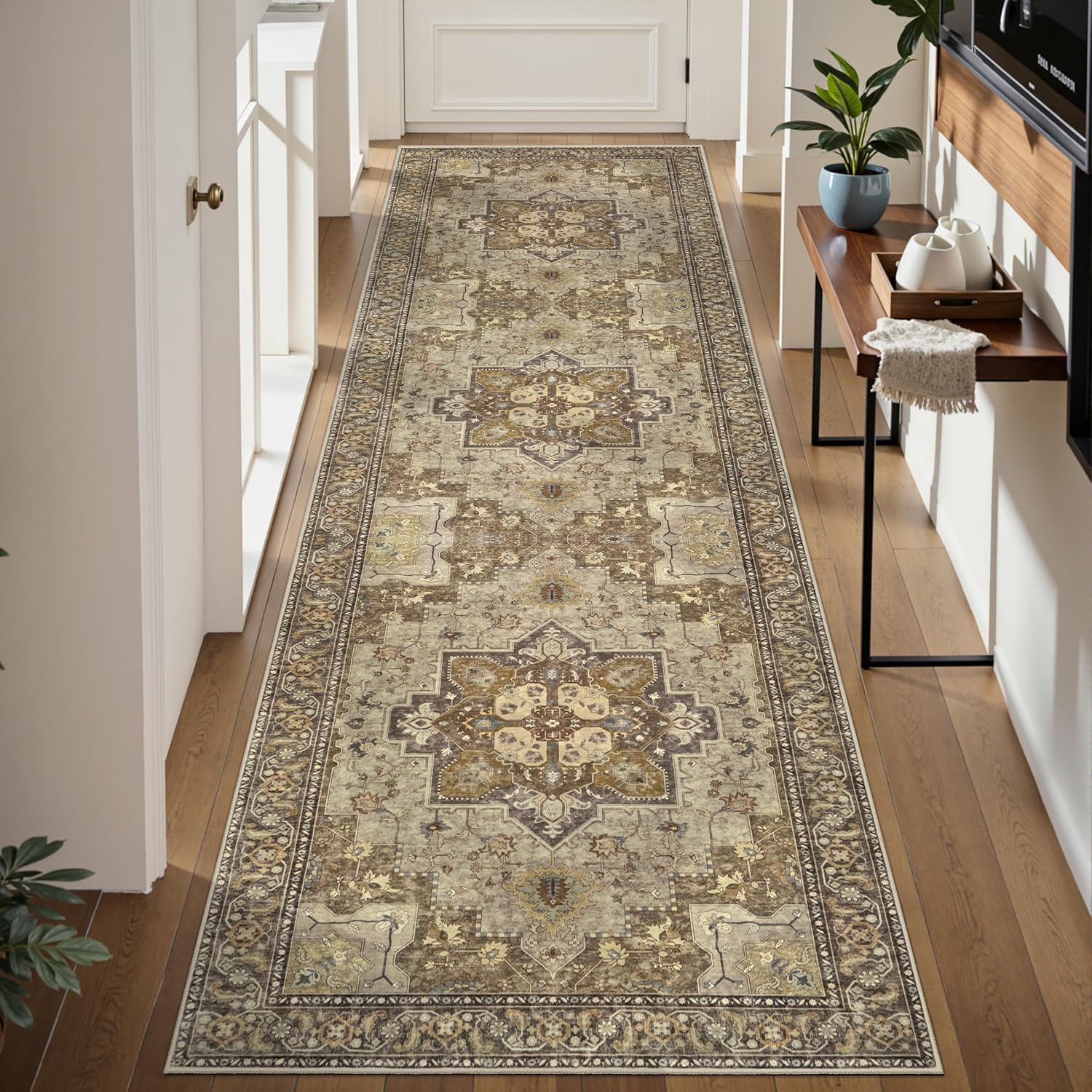 Ciicool Washable Vintage Runner Rugs for Hallways and Stairs