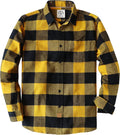 Dubinik Flannel Shirt for Men Plaid Long Sleeve - Soft Cotton Fit