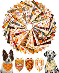 Fall Dog Bandanas 50 Pack XL Bulk - Colorful Autumn Designs