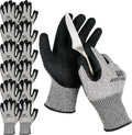 Level 5 Cut Resistant Work Gloves 12 Pairs - Latex Grip Finish