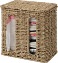 StorageWorks Garbage Bag Dispenser with Lid - Wall Mount Seagrass