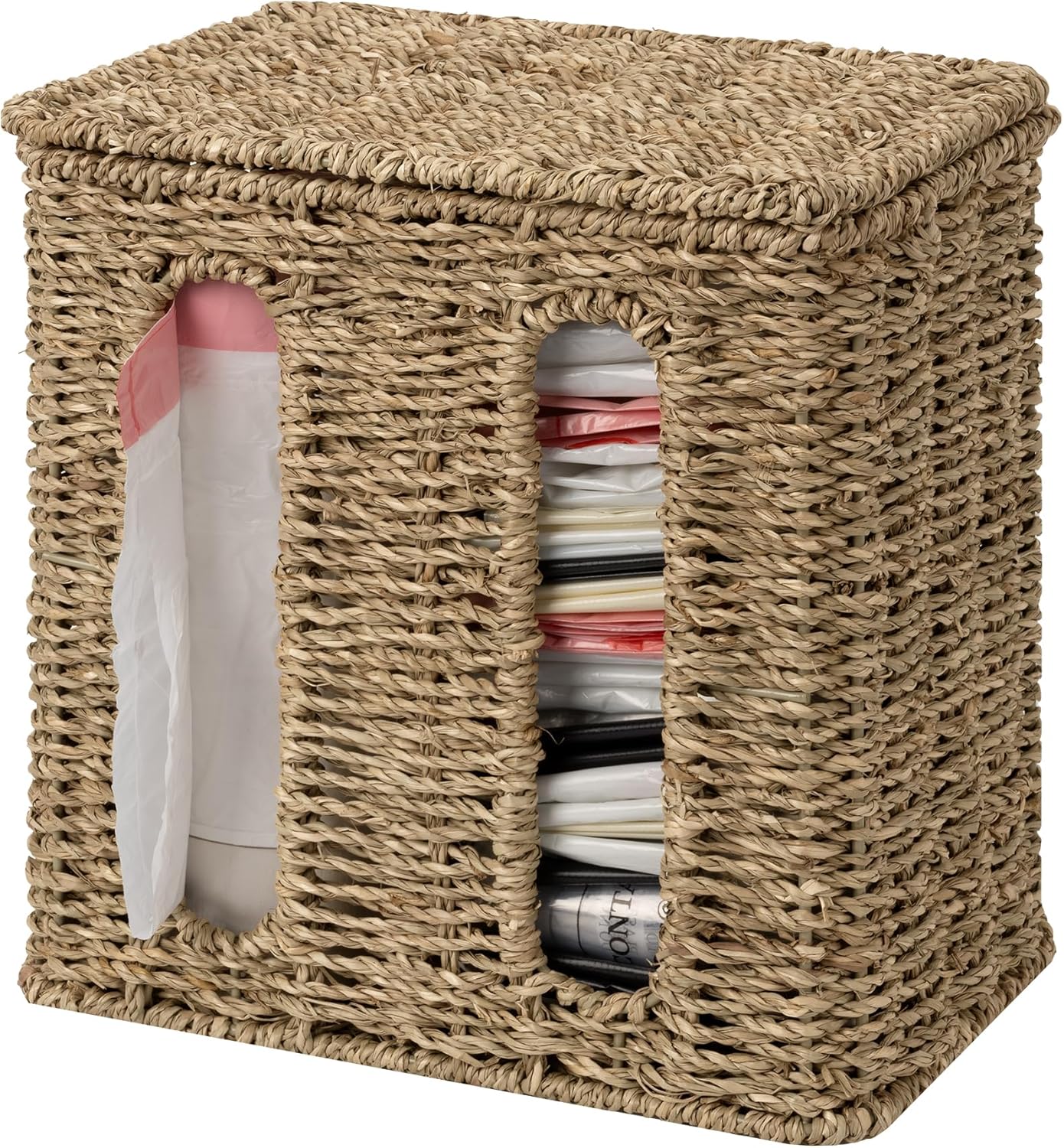 StorageWorks Garbage Bag Dispenser with Lid for Kitchen Use