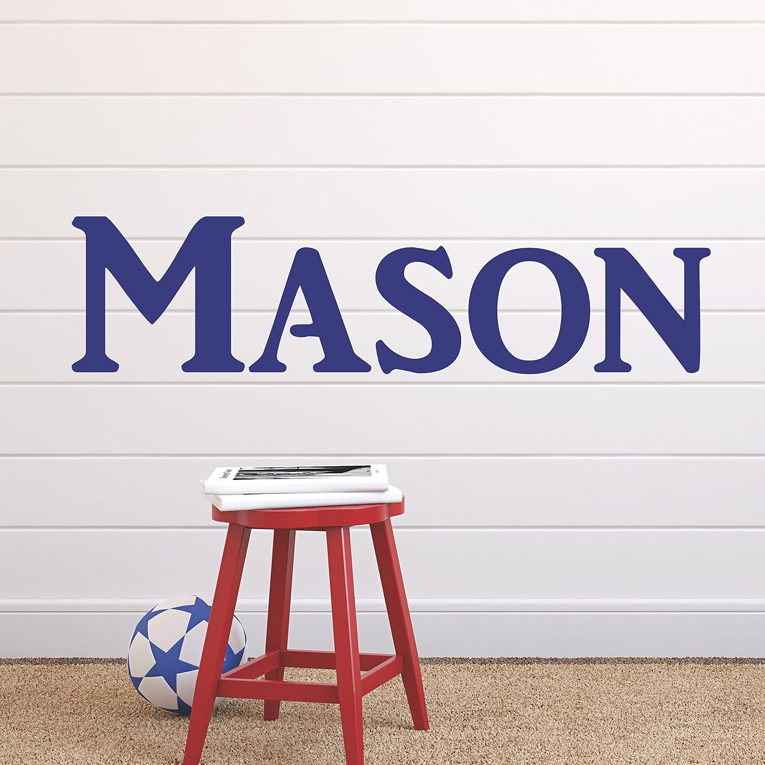 Personalized Boy's Nursery Vinyl Wall Art Decal for Kids Rooms