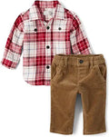 Baby Boys Long Sleeve Dress Shirt and Pants 2-piece Set - Comfortable
