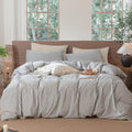 Striped Duvet Cover Set 100% Washed Cotton - Cal King Classic Stripes