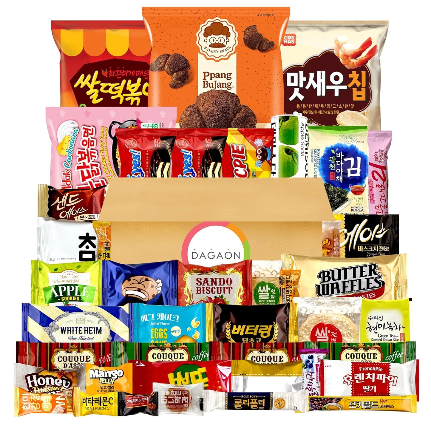 DAGAON Korean Snack Box - 42 Count Variety of Treats