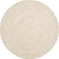 Hand Woven Jute Braided Rug, 6 Feet Round for Home Decor