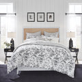 King Comforter Set Reversible Cotton Bedding - Versatile Cottage Style