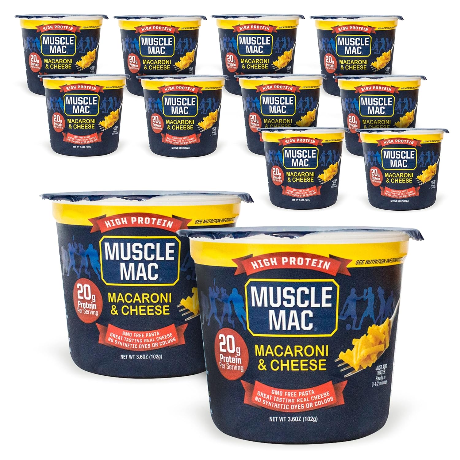Muscle Mac Macaroni and Cheese Dinner with Real Cheese, 20g Protein