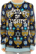 Funny Santa Ugly Christmas Sweater for Men and Women - LED Light Up
