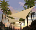 Amgo 32 ft x 32 ft x 32 ft Beige Triangle Sun Shade Sail - Strong UV