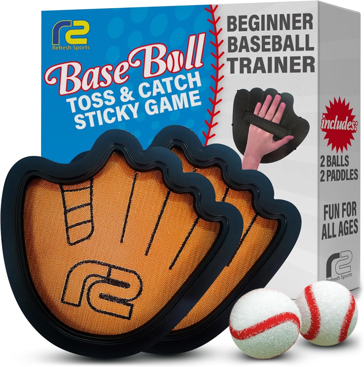 Premium Toss & Catch Game Set - Sticky Balls & Training Glove - Fun for All Ages