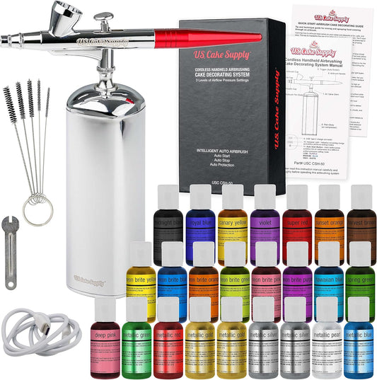 Complete Cordless Handheld Airbrush Cake Decorating System