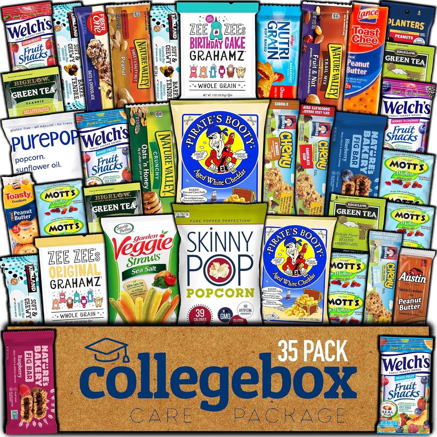 COLLEGEBOX Healthy Snack Box - Perfect Care Package Gift Basket