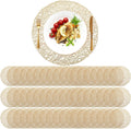 Gold Round Placemats 15 in 60 Pack - Durable Decorative Table Mats