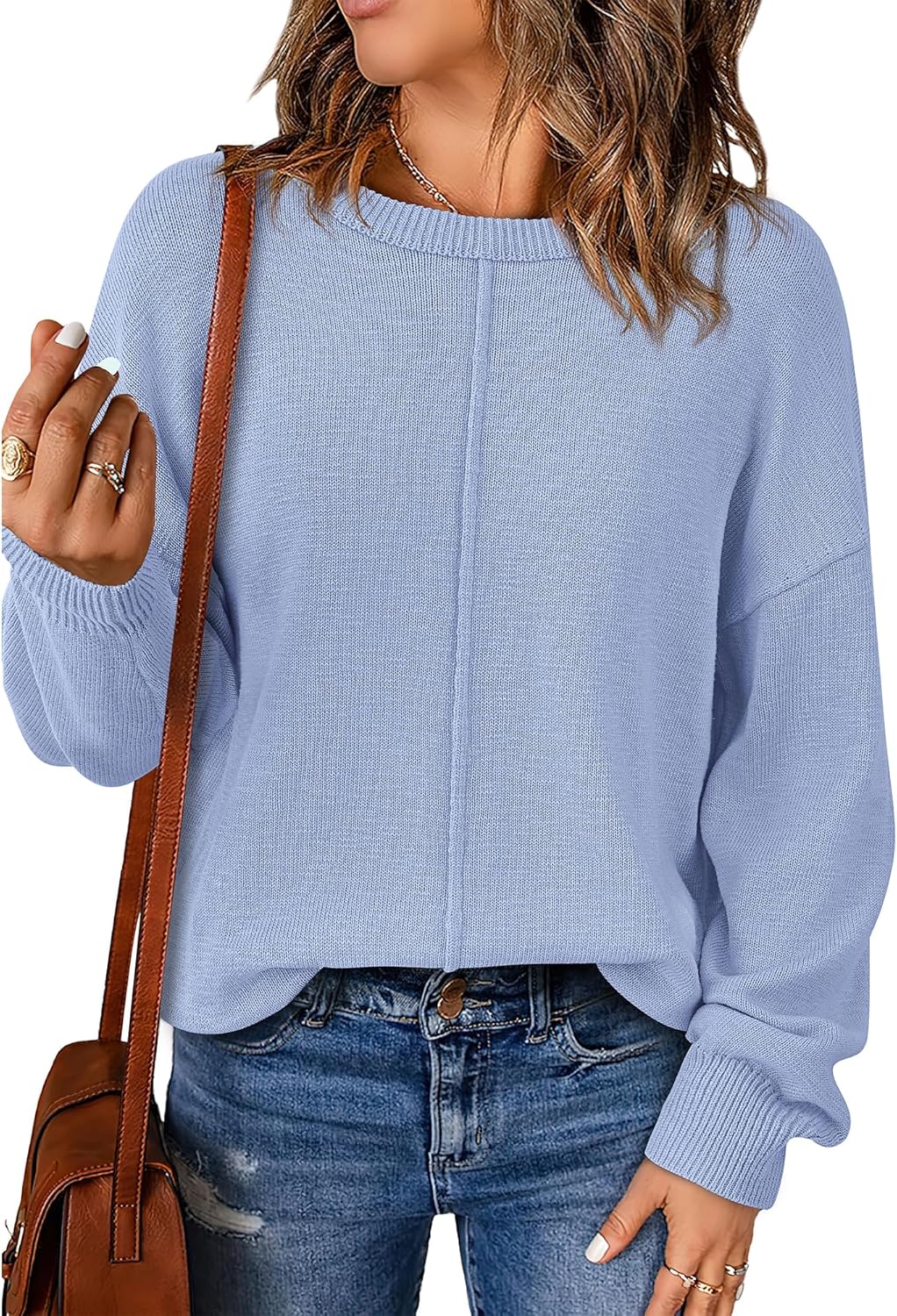 BTFBM Womens Loose Pullover Sweaters for Fall and Winter Wear