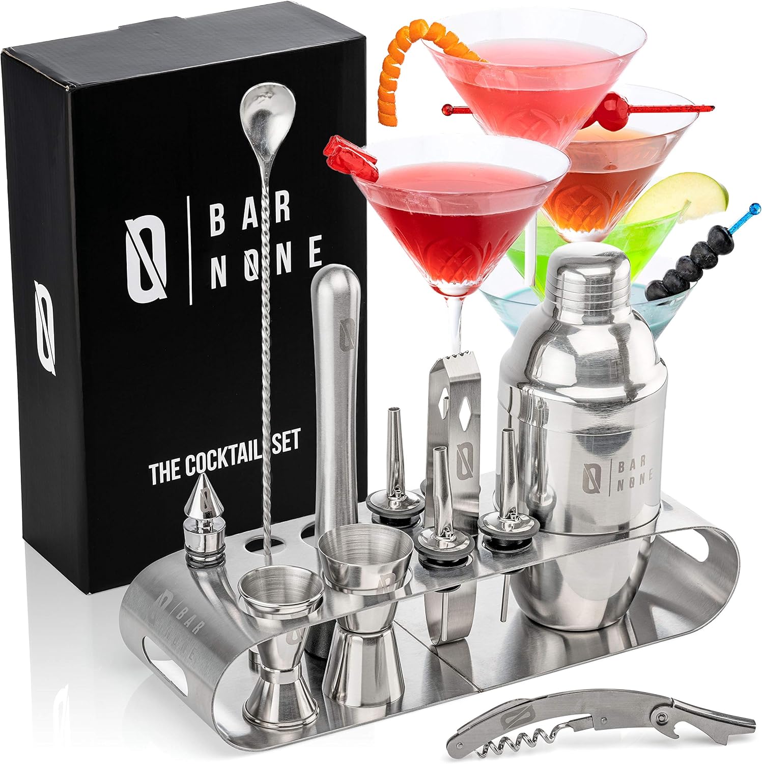 Exquisite 12-Piece Cocktail Set with Stand - Mix Like a Pro!