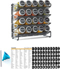 SpaceAid Spice Rack Organizer with 20 Jars - Compact 4-Tier Spice