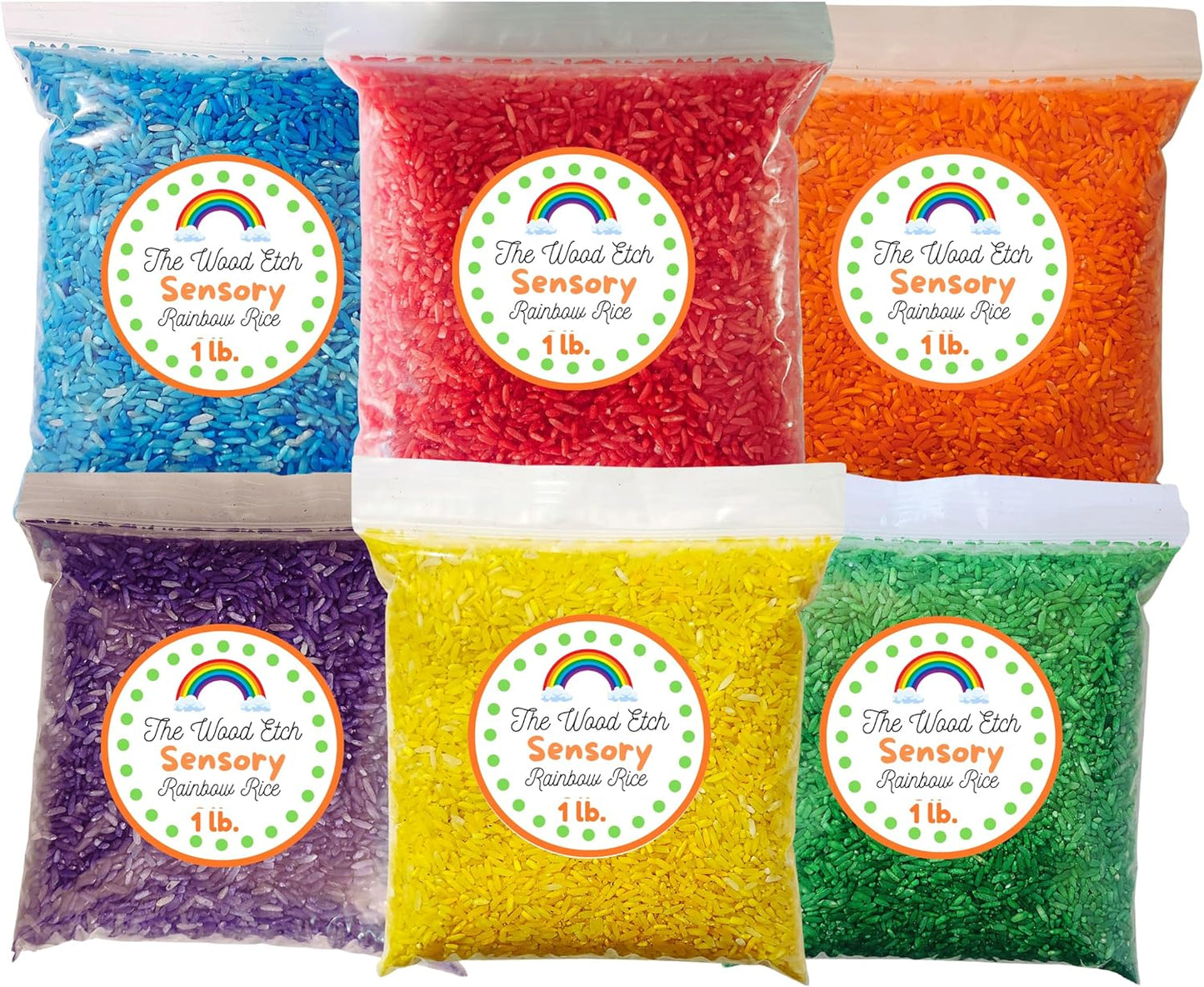 The Wood Etch Colored Rice - Vibrant Sensory Bin Filler Fun