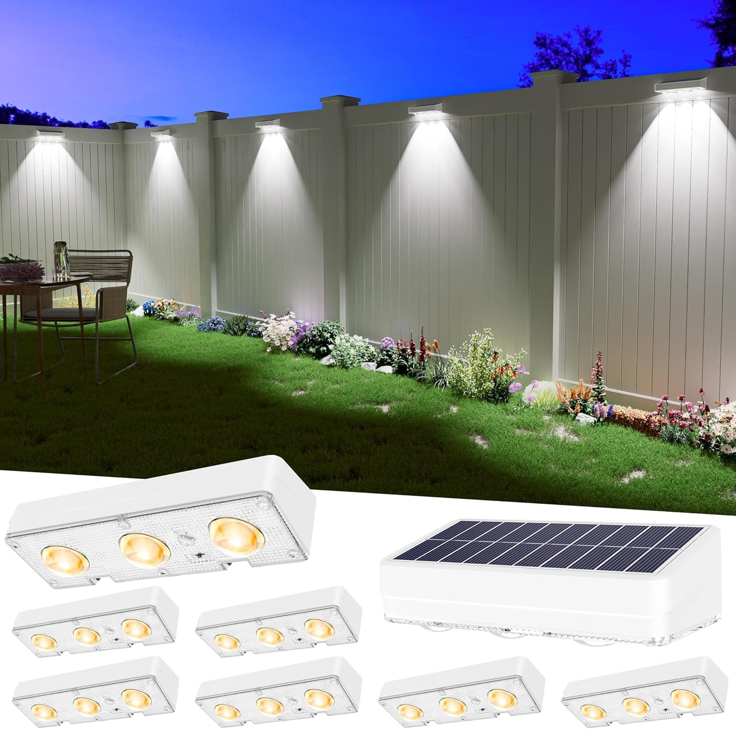 Solar Fence Lights Outdoor Waterproof LED for Vibrant Decor