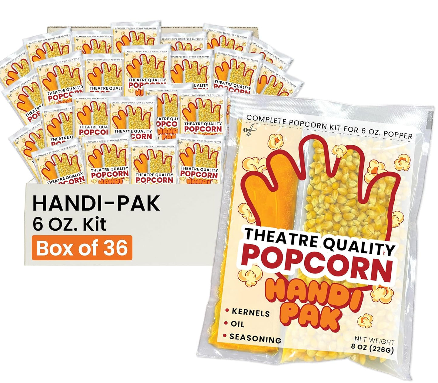 Handi-Pak Gourmet Popcorn Kit for Movie Theater Style Treats