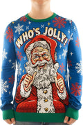 Ugly Christmas Party Knitted Ugly Christmas Sweater - Funny Santa men