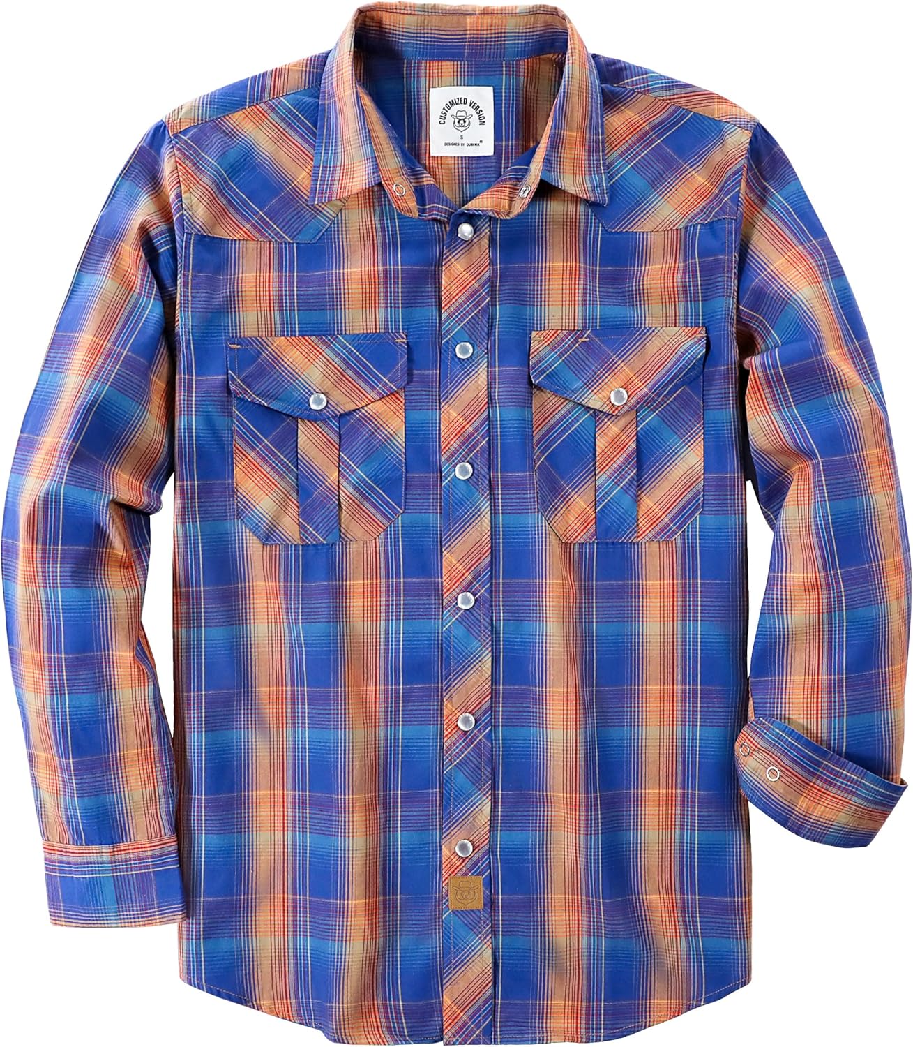Dubinik Pearl Snap Shirts for Men - Vintage Casual Plaid Style