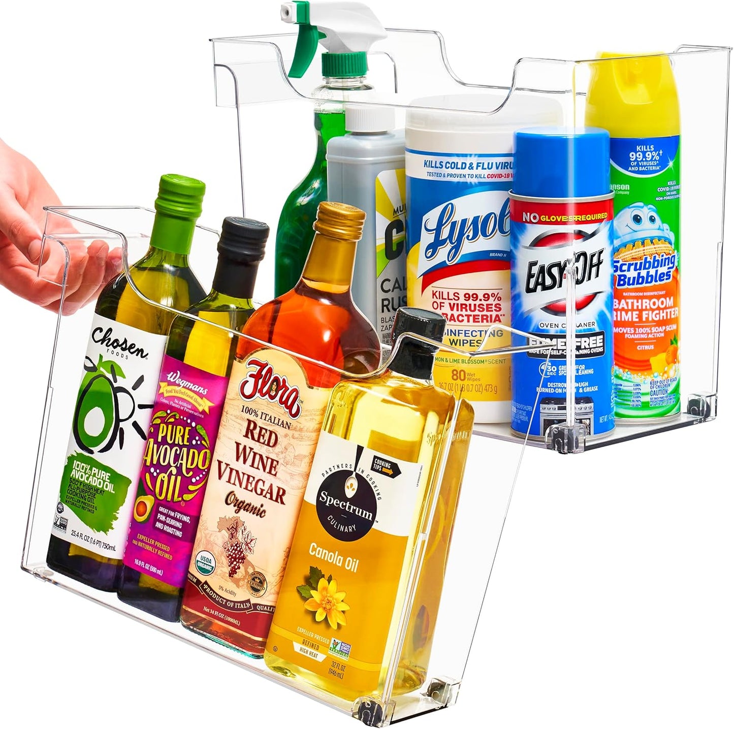 Sorbus Roll Out Bottle Organization Bins for Home Storage