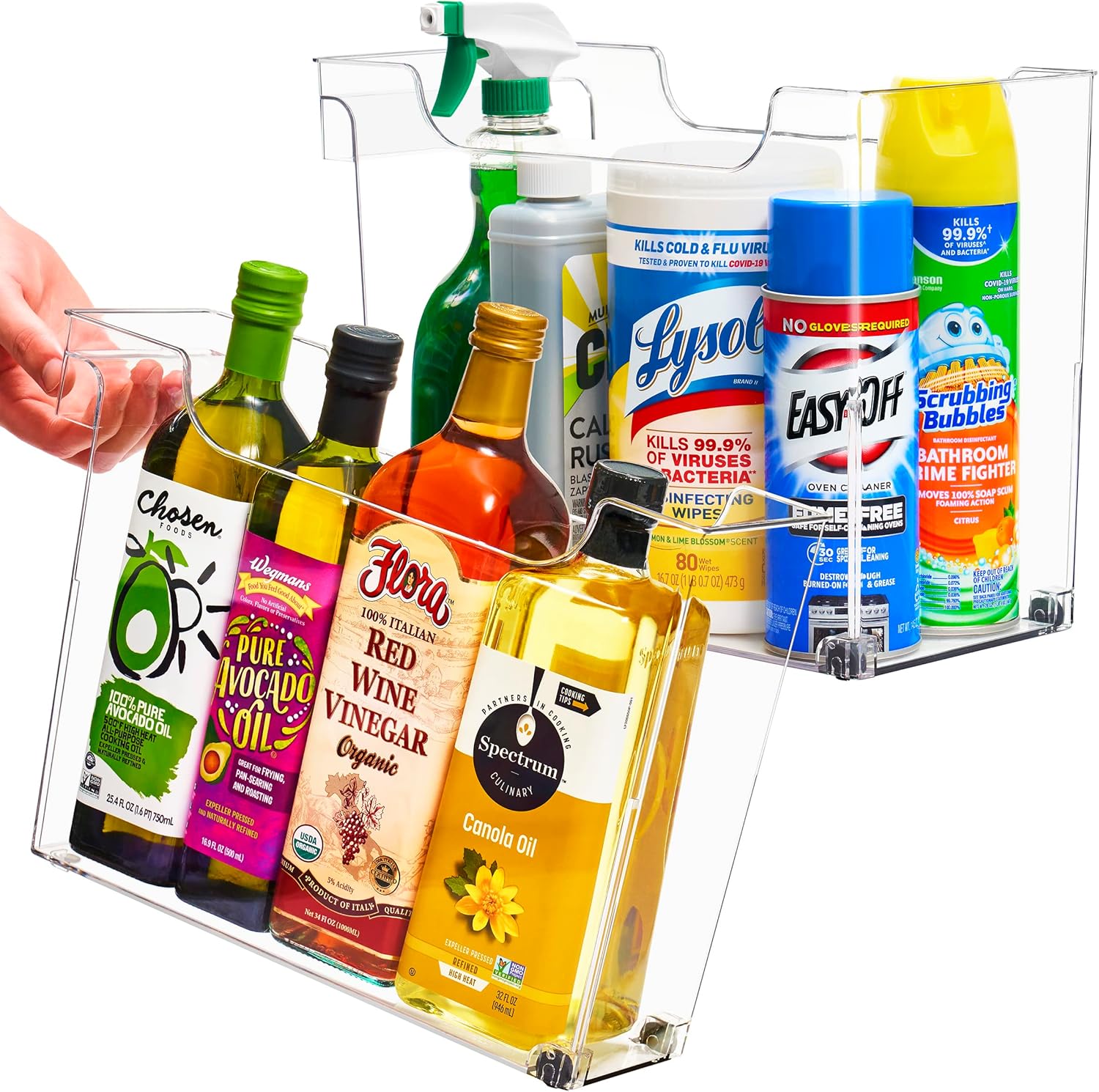 Sorbus Roll Out Bottle Organization Bins for Home Storage