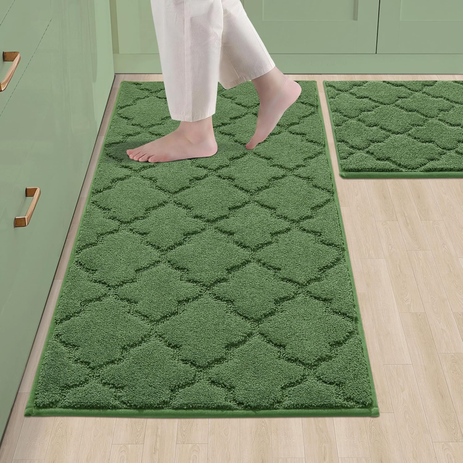 COSY HOMEER Soft Kitchen Rugs for Super Absorbent Floor Mats