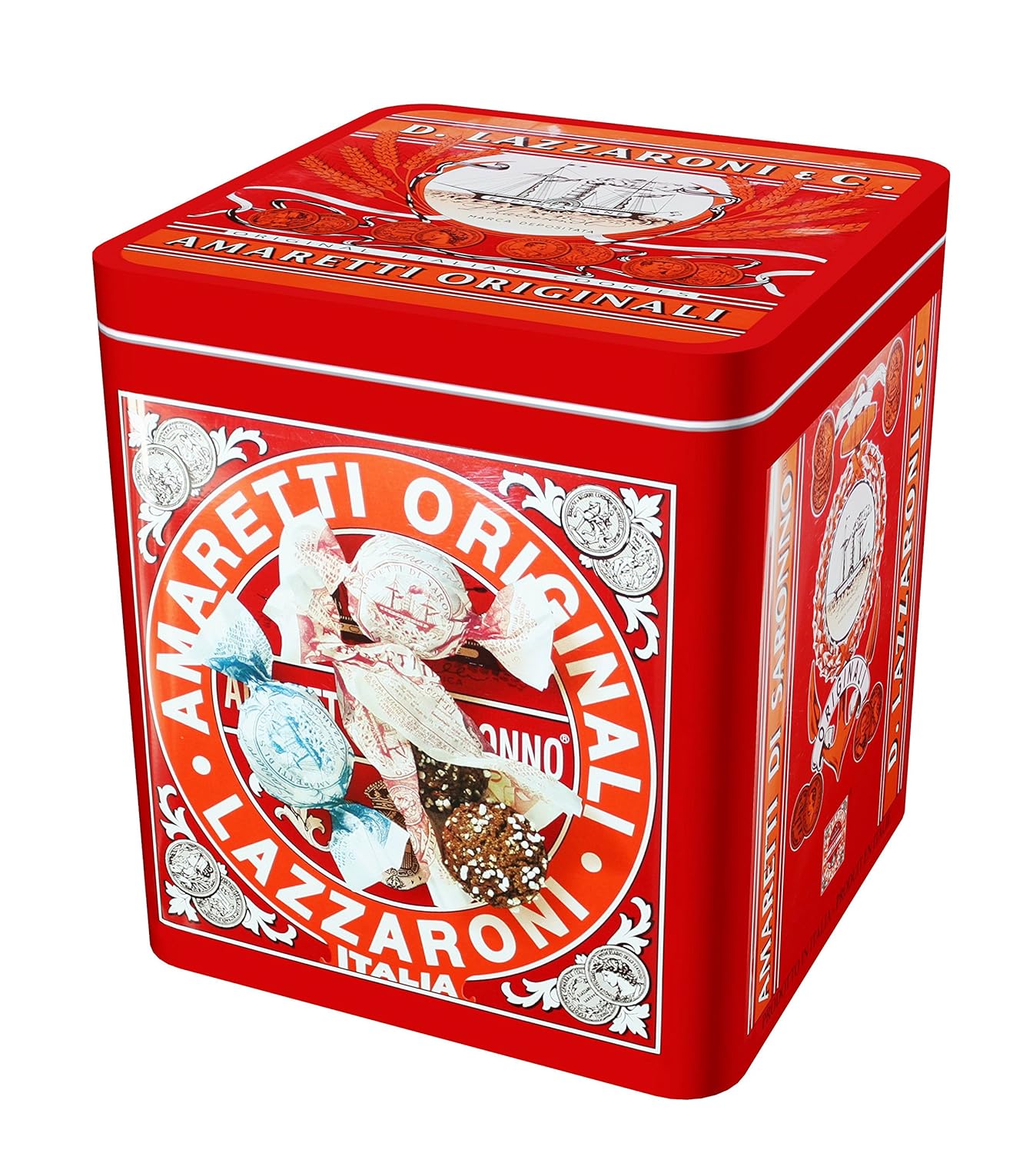 Lazzaroni Amaretti Cookies in 16-Ounce Tin - Italian Delight