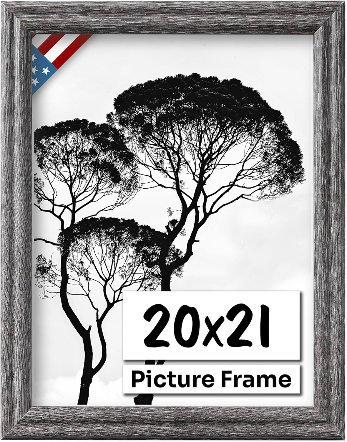 Barnwood Gray 20x21 Picture Frame - Handmade Solid Wood Frame