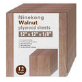 12 Pack Black Walnut Plywood Sheets 1/8 in - Thin Craft Panels